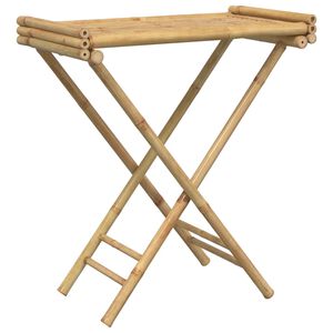 vidaXL Skl&aacute;dac&iacute; stolek s podnosem 70,5 x 42,5 x 80 cm bambus