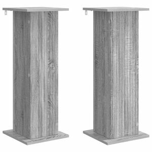 vidaXL Stojan na rostliny 2 ks &Scaron;ed&aacute; sonoma 30,5 x 30 x 80,5 cm