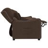 vidaXL 4m&iacute;stn&eacute; polohovac&iacute; křeslo s drž&aacute;ky n&aacute;pojů hněd&eacute; textil