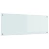 vidaXL Kuchyňsk&aacute; z&aacute;stěna B&iacute;l&aacute; 110 x 40 x 0,6 cm tvrzen&eacute; sklo