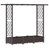 vidaXL Vyv&yacute;&scaron;en&yacute; z&aacute;hon s trel&aacute;ž&iacute; a střechou Hněd&aacute; 164 x 40 x 121 cm PP