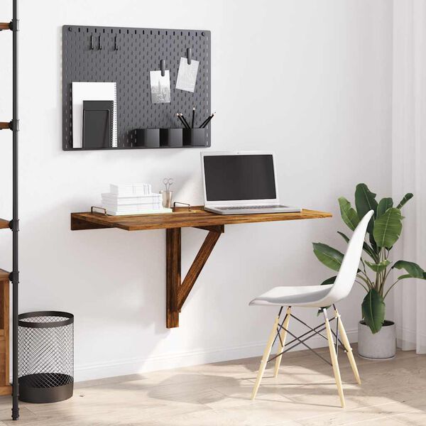 vidaXL Nástěnný sklápěcí stůl kouřový dub 100x60x56cm kompozitní dřevo