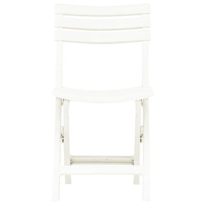 vidaXL Skládací zahradní židle 2 ks plast bílé
