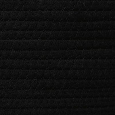 vidaXL Úložný koš s víkem bílý a černý Ø 40 x 35 cm bavlna