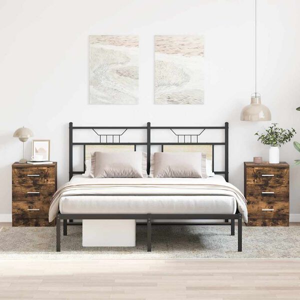 vidaXL Noční stolky 2 ks kouřový dub 38 x 35 x 56 cm kompozitní dřevo