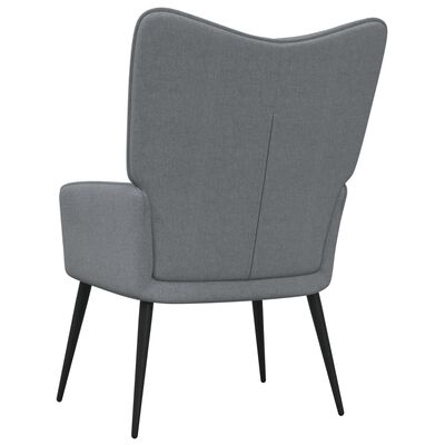vidaXL Relaxační židle světle šedá textil