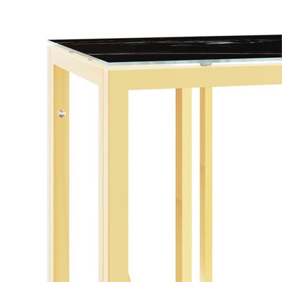 vidaXL Konzolový stůl zlatý 110 x 30 x 70 cm nerezová ocel a sklo