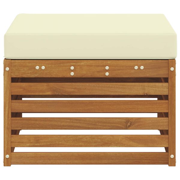 vidaXL Venkovn&iacute; podnožka Masivn&iacute; ak&aacute;tov&eacute; dřevo Př&iacute;rodn&iacute;