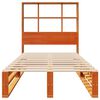 vidaXL Postel s knihovnou bez matrace hnědá 75 x 190 cm masivní dřevo