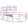 vidaXL Postel s knihovnou bez matrace 120 x 190 cm masivn&iacute; borovice