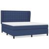 vidaXL Box spring postel s matrac&iacute; modr&aacute; 180x200 cm textil