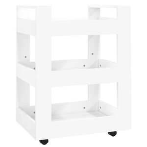 vidaXL Kuchyňsk&yacute; voz&iacute;k b&iacute;l&yacute; 60 x 45 x 80 cm kompozitn&iacute; dřevo