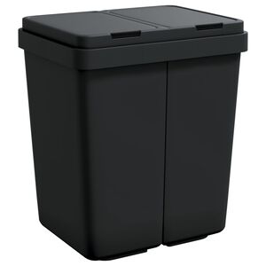 vidaXL Dvojit&yacute; odpadkov&yacute; ko&scaron; antracitov&yacute; 2 x 25 l