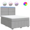 vidaXL Box spring postel s matrac&iacute; světle &scaron;ed&aacute; 160 x 200 cm textil