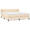 vidaXL Box spring postel s matrac&iacute; kr&eacute;mov&aacute; 160x200 cm textil