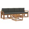 vidaXL Venkovn&iacute; pohovkov&aacute; souprava 5 pcs Přirozen&aacute; a Anthracitov&aacute;