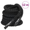 vidaXL Bojov&eacute; lano čern&eacute; 12 m 9 kg polyester