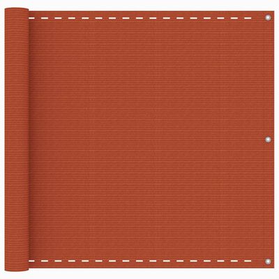 vidaXL Balkónová zástěna oranžová 90 x 500 cm HDPE
