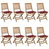 vidaXL Skl&aacute;dac&iacute; zahradn&iacute; židle s podu&scaron;kami 8 ks masivn&iacute; ak&aacute;cie