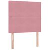 vidaXL Postel s &uacute;ložn&yacute;m prostorem a matrac&iacute; Růžov&aacute; 90 x 200 cm samet