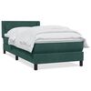 vidaXL Box spring postel s matrac&iacute; tmavě zelen&aacute; 90x220 cm samet