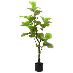 vidaXL Uměl&yacute; strom Ficus 30 listů 125 cm zelen&yacute;