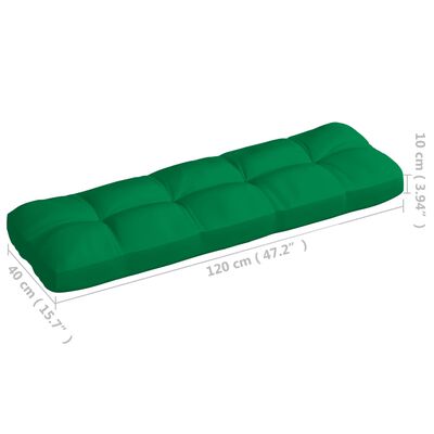 vidaXL Podušky na pohovku z palet 7 ks zelené