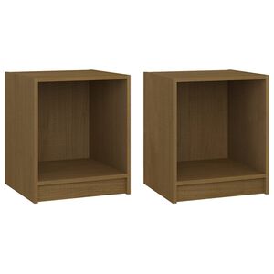 vidaXL Nočn&iacute; stolky 2ks medově hněd&eacute; 35,5x33,5x41,5cm masivn&iacute; borovice