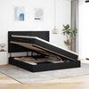 vidaXL Postel s &uacute;ložn&yacute;m prostorem a matrac&iacute; s čelo Čern&aacute; 180 x 200 cm