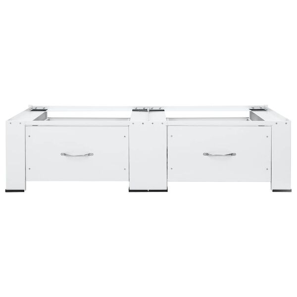 vidaXL Dvojit&yacute; podstavec pro pračku se z&aacute;suvkami b&iacute;l&yacute;