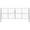 vidaXL Zahradn&iacute; br&aacute;na pozinkovan&aacute; ocel 400 x 150 cm stř&iacute;brn&aacute;