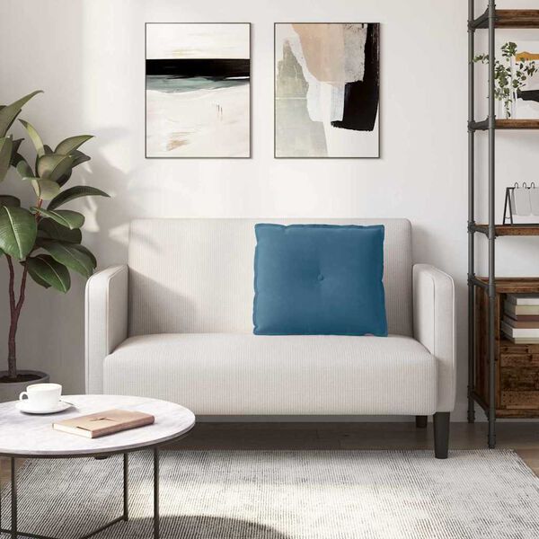 vidaXL Pol&scaron;t&aacute;ř na z&aacute;da Modr&aacute; 60 x 50 cm Žebrovan&aacute; l&aacute;tka