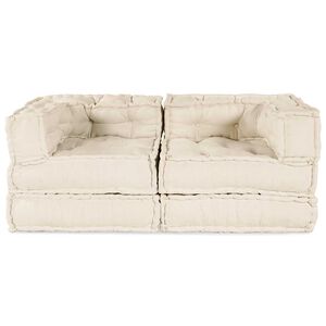 vidaXL Modulov&aacute; pohovka 2 ks Textil Kr&eacute;mov&aacute; 140 x 70 x 56 cm