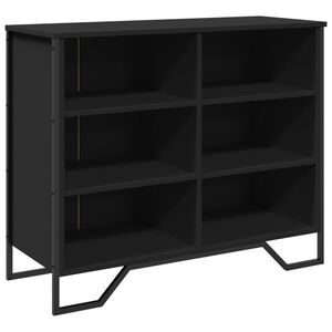 vidaXL Př&iacute;born&iacute;k čern&yacute; 91 x 35,5 x 74,5 cm kompozitn&iacute; dřevo