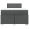 vidaXL Box spring postel s matrac&iacute; tmavě &scaron;ed&aacute; 120x200 cm textil