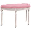 vidaXL Lavice růžov&aacute; 81,5 x 41 x 49 cm samet