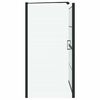 vidaXL Sprchov&aacute; obrazovka do vany Čern&aacute; a průhledn&aacute; 116 x 68 x 128 cm