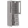 vidaXL Skř&iacute;ň highboard &scaron;ed&aacute; sonoma 69,5 x 34 x 180 cm kompozitn&iacute; dřevo