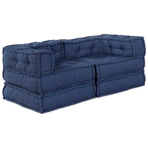 vidaXL Modulov&aacute; pohovka 2 ks Textil Indigo 140 x 70 x 56 cm