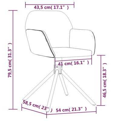 vidaXL Otočné jídelní židle 2 ks černé samet