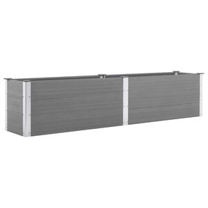 vidaXL Vyv&yacute;&scaron;en&yacute; z&aacute;hon 250 x 50 x 54 cm dřevoplast &scaron;ed&yacute;