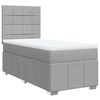 vidaXL Box spring postel s matrac&iacute; světle &scaron;ed&yacute; 100 x 200 cm textil