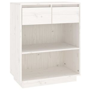 vidaXL Konzolov&aacute; skř&iacute;ňka b&iacute;l&aacute; 60 x 34 x 75 cm masivn&iacute; borov&eacute; dřevo