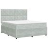 vidaXL Postel boxspring s matrac&iacute; Světle &scaron;ed&aacute; 140 x 190 cm Samet