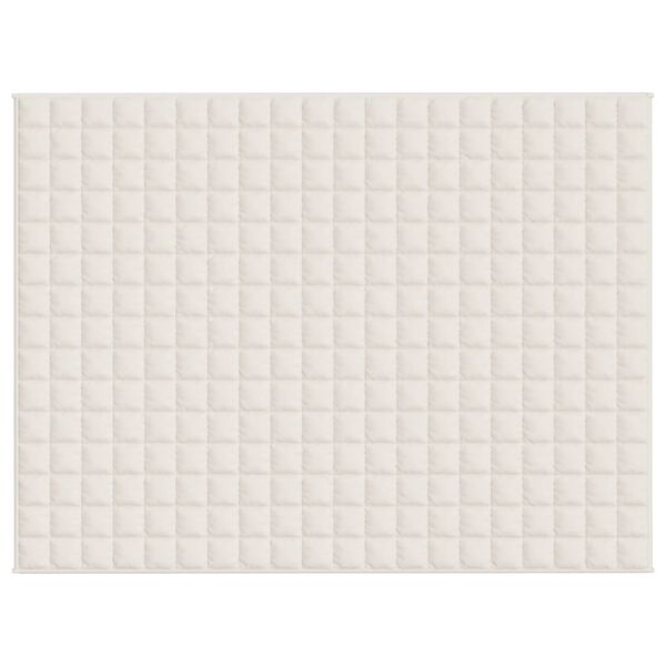 vidaXL Z&aacute;těžov&aacute; deka světle kr&eacute;mov&aacute; 152 x 203 cm 11 kg textil