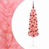 vidaXL Uměl&yacute; &uacute;zk&yacute; v&aacute;nočn&iacute; stromek s ozdobami 150 cm 150 LED Tepl&aacute; b&iacute;l&aacute;
