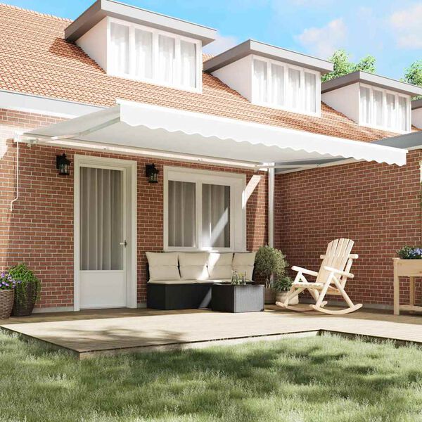 vidaXL Mark&yacute;za B&iacute;l&aacute; 450 x 350 x 165 cm Polyester