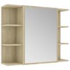 vidaXL Koupelnov&aacute; skř&iacute;ňka zrcadlo sonoma dub 80x20,5x64 cm