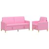 vidaXL Sedačka se storage 2 pcs Růžov&aacute; Polyester