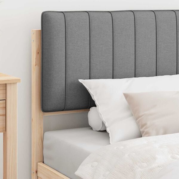 vidaXL R&aacute;m postele s čalouněn&yacute;m čelem s čelo Světle &scaron;ed&aacute; 100 x 200 cm